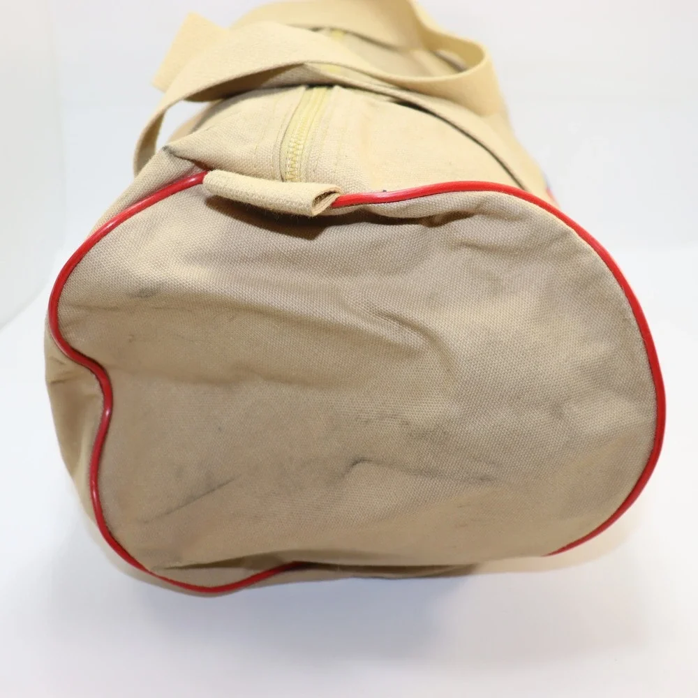 Tenneco Duffle Bag Medium Tan Unisex Vintage Canvas Travel Luggage